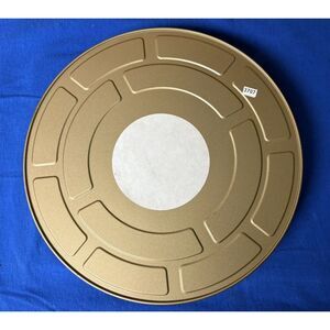 Film can Kodak Metal Film Can 11"x1.75" 35mm film, Golden color, good shape